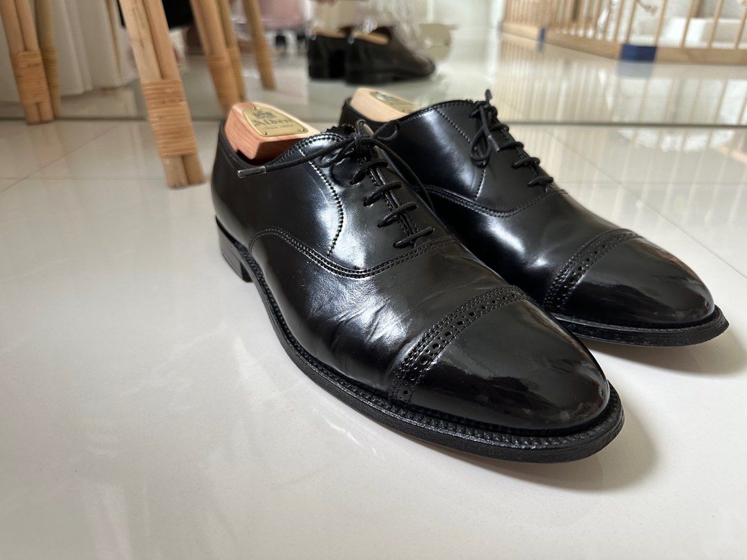 靴 Alden 901 Black Punched Cap Toe Alden 901 Black Punched Cap Toe Alden 901 Black Punched Cap Toe