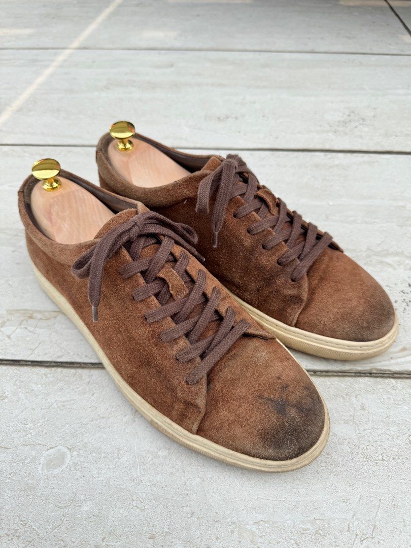 Allen Edmonds Canal Court Brown Suede Leather Sneaker US 9D 27cm Men s Fashion Footwear Sneakers on Carousell