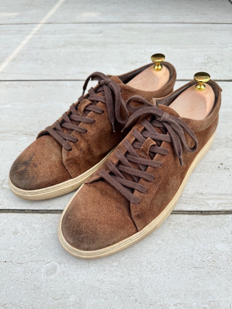 Allen Edmonds Canal Court Brown Suede Leather Sneaker US 9D 27cm Men s Fashion Footwear Sneakers on Carousell