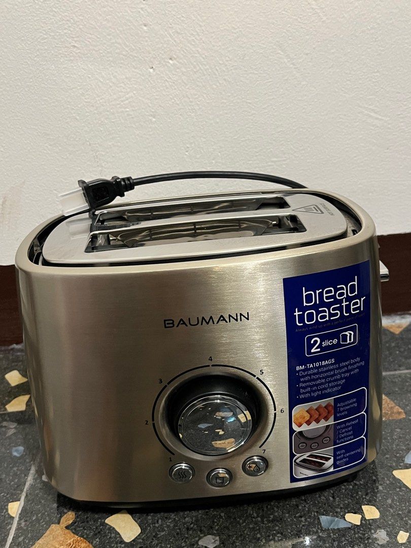 Baumann Bread Toaster (Category: Ovens & Toasters) located in Malolos. Submitted by hjthriftshop (Listing ID 1334855305, Image 2). Description: Brand new toaster rfs: Supposed to use it for my dorm, but didnt use it.
