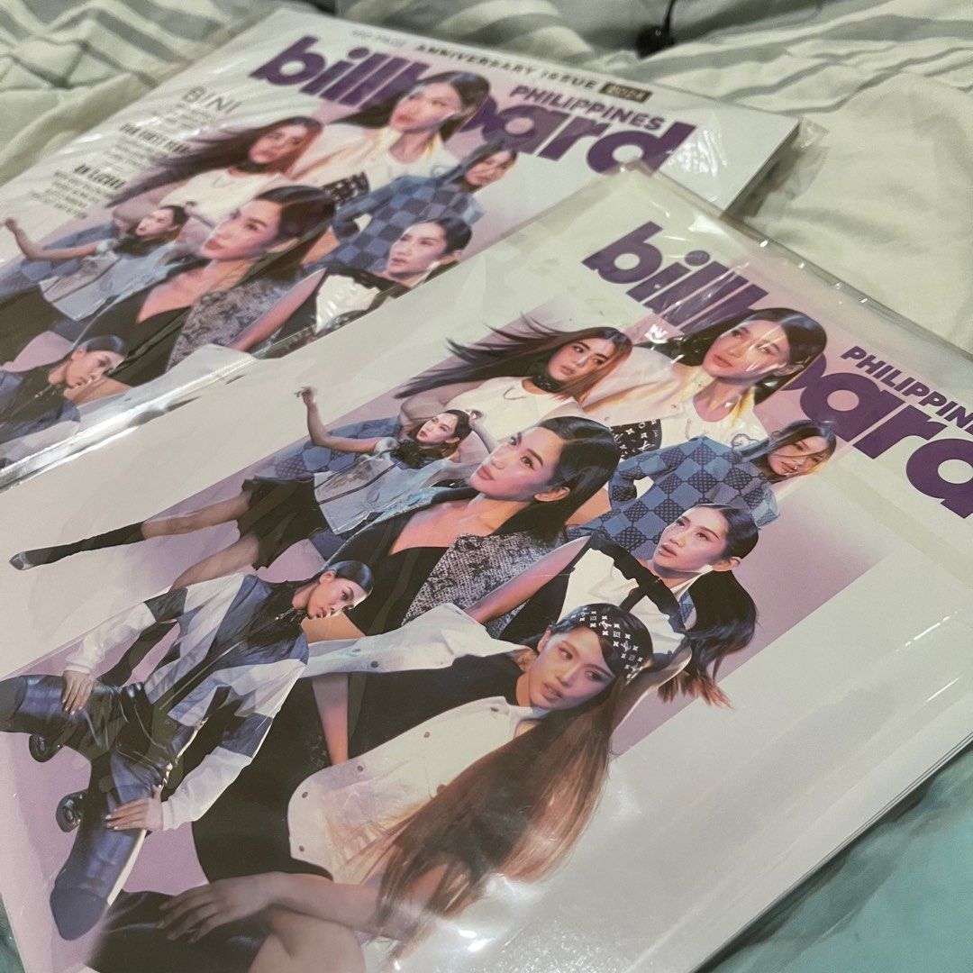 BINI BILLBOARD MAG + Tote Bag (Category: Magazines) located in Las Pinas. Submitted by girlbyeanca (Listing ID 1334834527, Image 1). Description: BINI BILLBOARD ANNIV MAGAZINE including photoprint and 2 magazine Orig Price 1000 rfs: pambili ng iba pang concert haha .