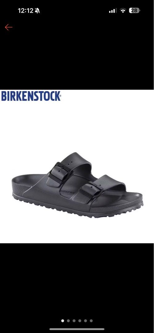 Birkenstock Arizona Eva Womens Sandals Metallic Anthracite 38 Women s Fashion Footwear Flats Sandals on Carousell