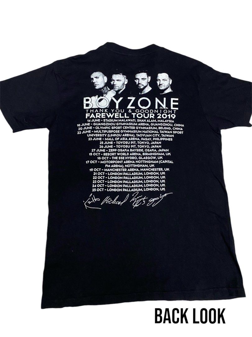 BOYZONE TSHIRT (Category: Tshirts & Polo Shirts) located in Petaling Jaya. Submitted by theyeirza (Listing ID 1334883261, Image 2). Description: BOYZONE Tshirt (Group Band) -Collector from live concert band on Malaysia -Strictly Not For Fussy Buyer!! -Pos Only!!.