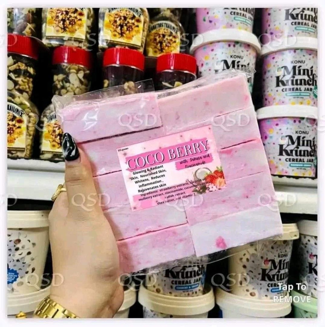 Cocoberry w/ Sakura & Niacinamide Soap (Category: Bath) located in Mandaluyong City. Submitted by shopmla (Listing ID 1334800132, Image 1). Description: COCOBERRY w/ SAKURA and NAIACINAMIDE Sobrang Bango at Ganda sa Skin 😊 Php.180 per pack Newly Improved 😍 Cocoberry w/ Sakura & Niacinamide Soap (Glowing & Radiant Skin, Whitening, Glass Skin, Nourished skin, Reduces Inflammation, rejuvenates skin, eliminates acne, eliminates dry skin ).