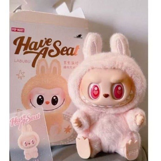 ［正規店購入］THE MONSTERS LABUBU DADA Kasing Lung - Dada, Have a Seat Labubu The Monsters (Pink