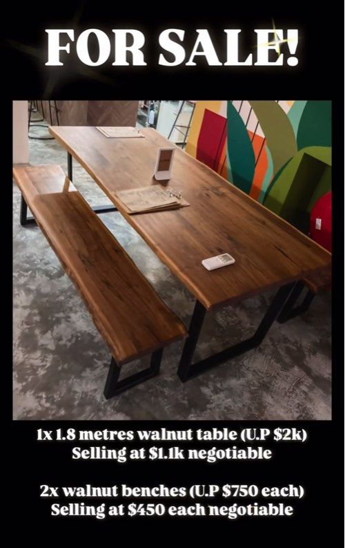 Dining Table Solid Wood (Category: Tables & Sets) located in Singapore. Submitted by thecroodsss (Listing ID 1334735378, Image 1). Description: .