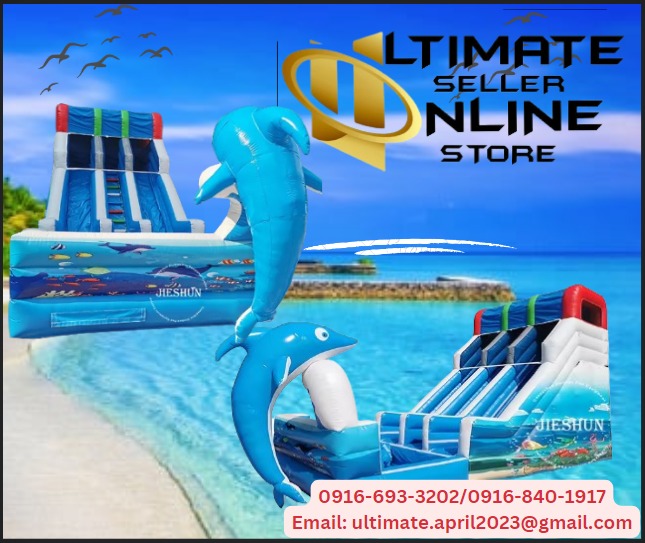 dolphin inflatable water slide with swimming pool, Everything Else ...