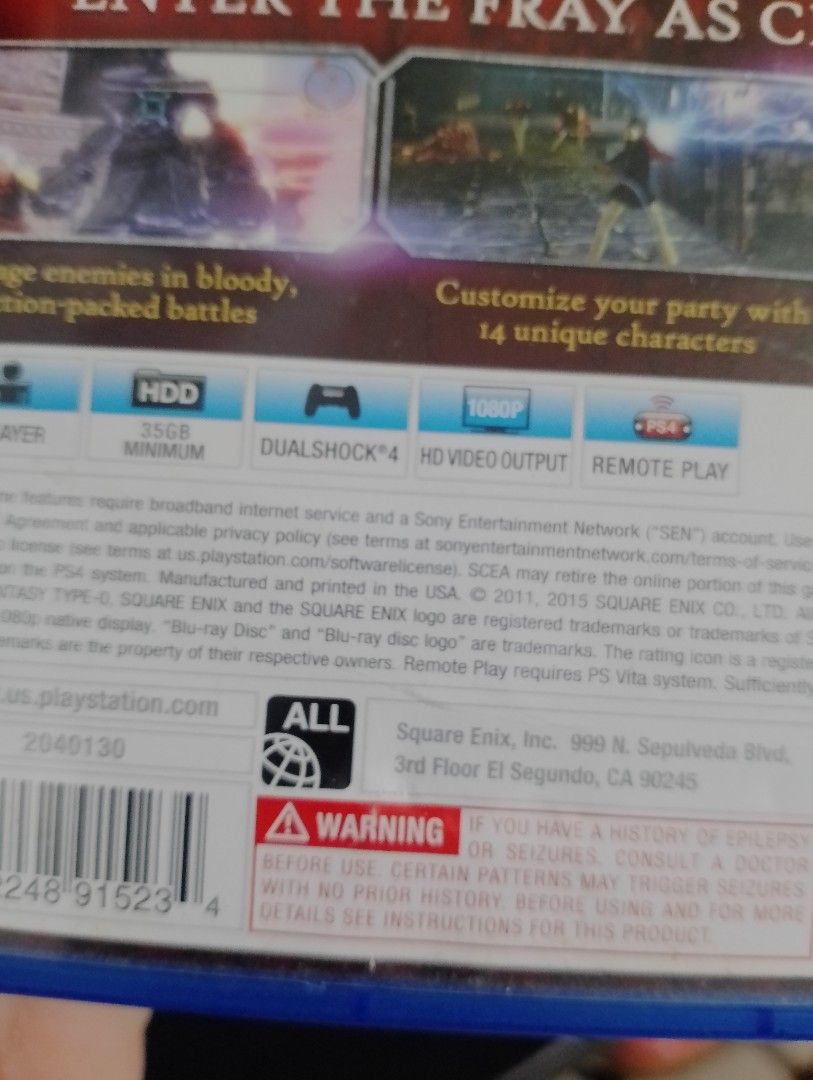 FINAL FANTASY TYPE 0, Video Gaming, Video Games, PlayStation on Carousell