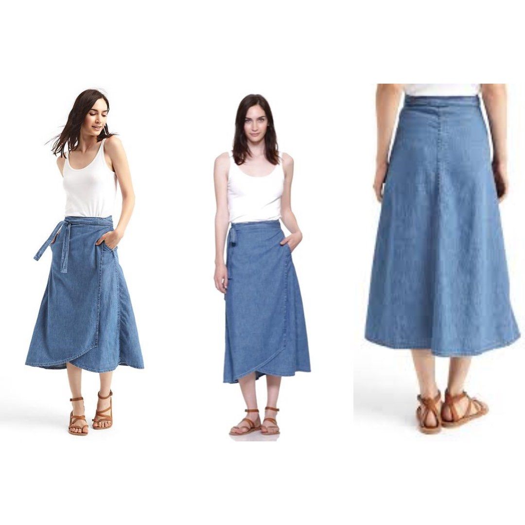 Gap 1969 denim wrap skirt outlet