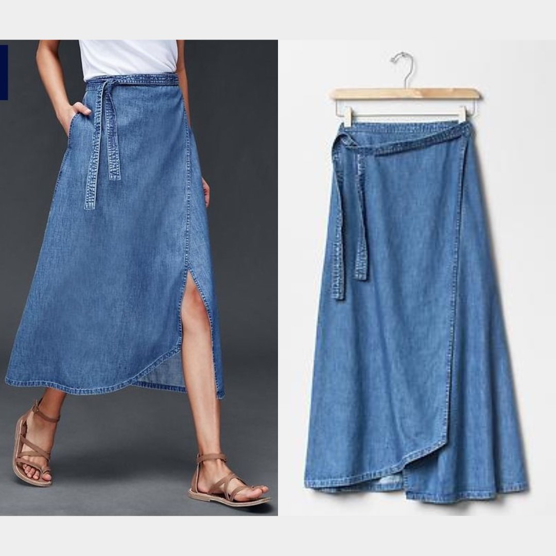 Gap 1969 denim wrap skirt shop