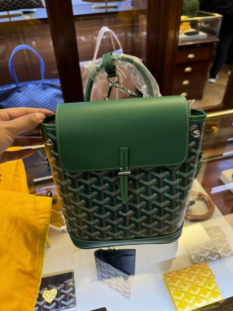 GOYARD BAGS FROM PARIS (Category: Luxury Bags & Wallets) located in Makati City. Submitted by christianpaulpascua (Listing ID 1334738113, Image 2). Description: Selling brand new Goyard bags sourced from Paris! 1. Artois with custom heart in Yellow - P200,000 2. Alpin mini backpack in Green - P240,000 3. Sac Routte Souple in Noir - P185,000 4. Capetien MM messenger bag in Noir - P175,000 All items are guaranteed authentic. Dust bags, paper bags, 