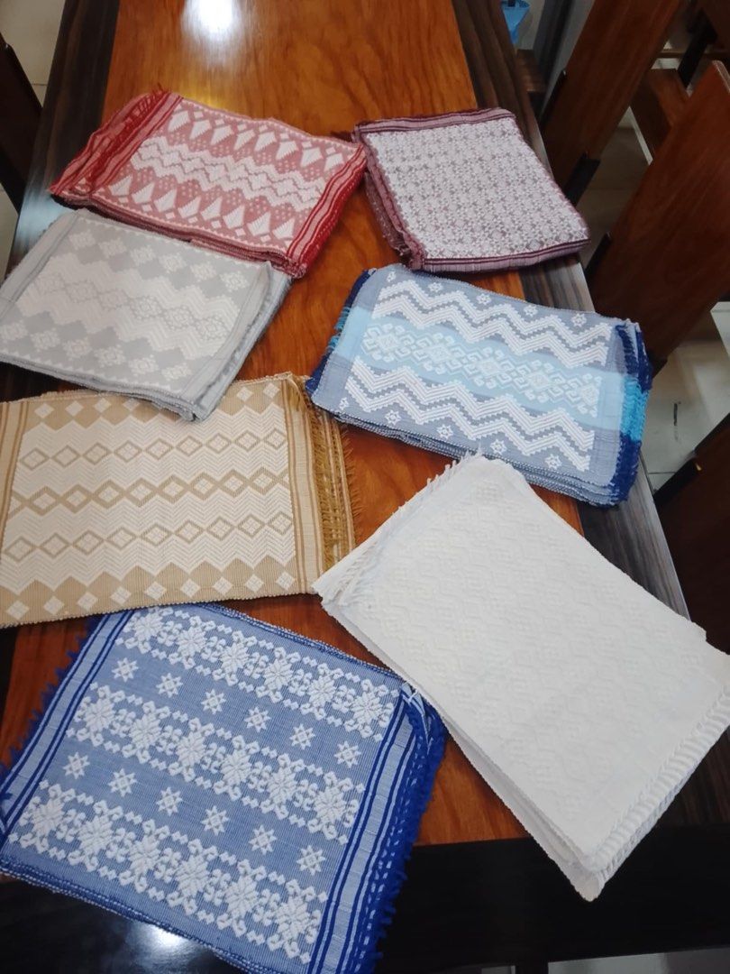 Handwoven Pililian Abel Placemats (Category: Table Linen & Textiles) located in Quezon City. Submitted by ViganCasaAbelIloco (Listing ID 1334745654, Image 1). Description: Limited PINILIAN HANDWOVEN ABEL PLACEMATS •1 dozen • intricate designs carefully handwoven •Size: 14x18 inches • Price: 3,999 per dozen Pick up at 2010 AND BEYOND FURNITURE, Ground FLR TIENDESITAS , BLDG. A, Pasig City •Shipping via Grab or Lamove at buyer’s expense •Payment fi