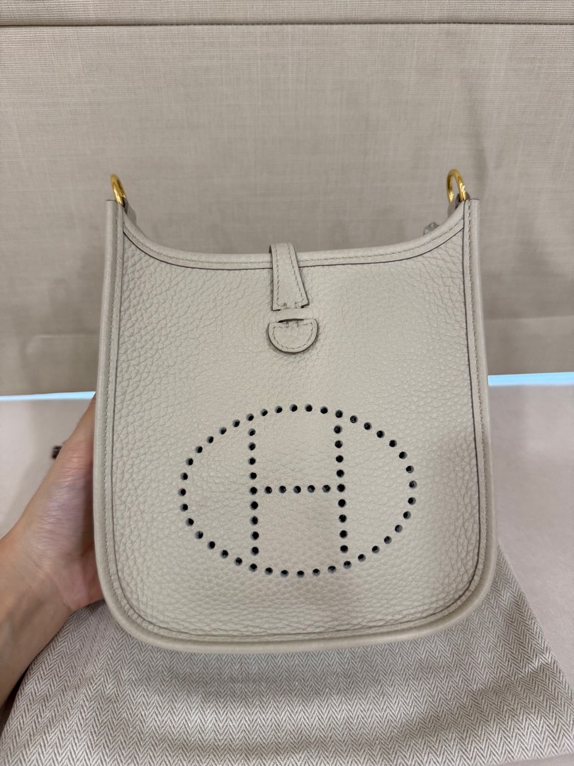 Hermes Mini Evelyne Beton GHW, Luxury, Bags Wallets on Carousell