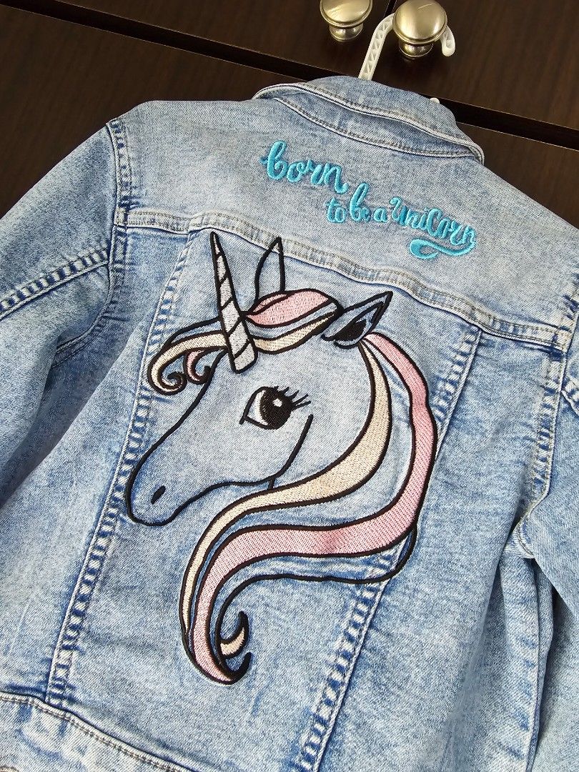 H&m unicorn denim jacket online