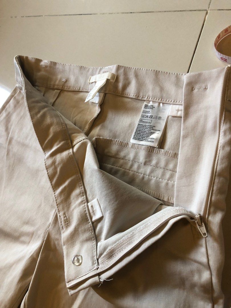 H M womens pants stretchable with side zipper Women s Fashion Bottoms Other Bottoms on Carousell
