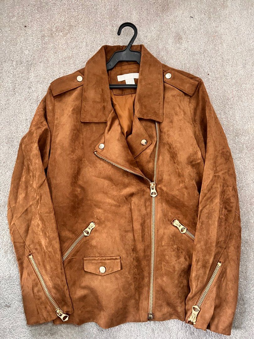 Suede bomber jacket h&m online