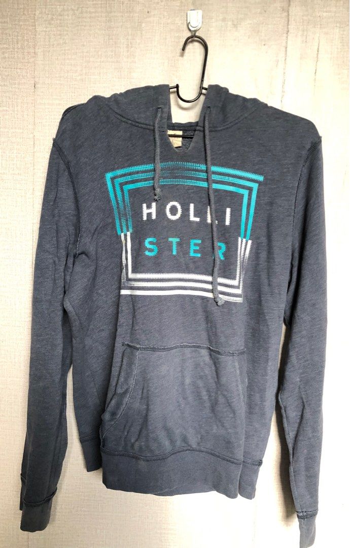Hoodie - Hollister (Category: Coats, Jackets and Outerwear) located in Pasig City. Submitted by vlc20 (Listing ID 1334855527, Image 1). Description: Original Hollister hoodie Color - Grayish Blue Size - Small *This is a loose fit, I'm usually size L *There are little stains but not noticeable, still in good conditon.