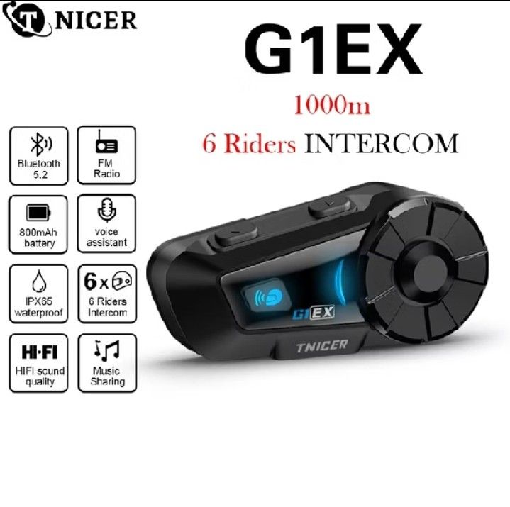 Microphone Intercom Bluethooth Intercom For Helmet, Intercom Music Helmet, Upgraded Intercom ...