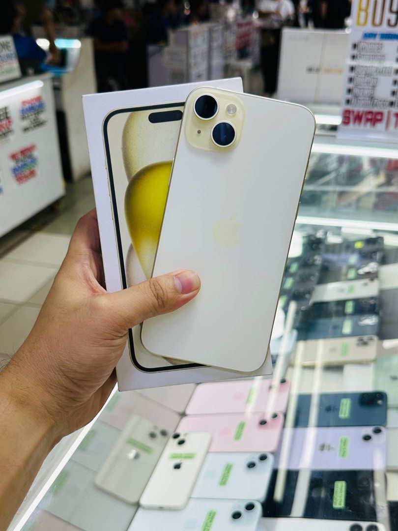 iPhone 15 Plus 256GB 100BH Openline NTC Approved 100%smooth No issues (Category: iPhone 15 Series) located in San Juan City. Submitted by saabangadgetshop (Listing ID 1334742412, Image 1). Description: Onhand | Pre-owned iPhone 15 Plus 256GB OPENLINE NTC APPROVED Battery Health 100% NO HIDDEN ISSUES NO HISTORY OF REPAIR 10”%Smooth TEST TO SAWA RESET ALL YOU WANT TEST ALL YOU WANT NOT REFURBISHED AUTHENTIC PHONE ALL WORKING (FREE 3UTOOLS) iPhones 