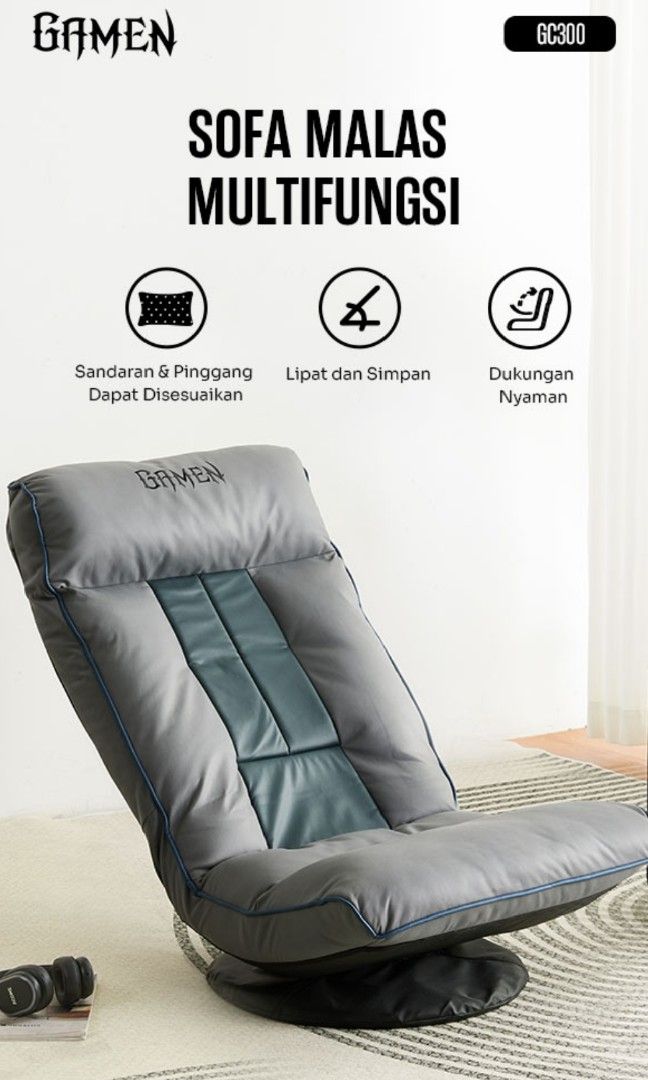 Kursi Gaming Lantai GC300 Black