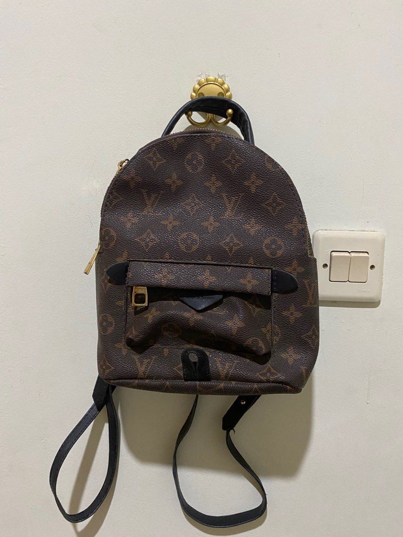 LV Tas Ransel Backpack Mini Palm Spring, Fesyen Wanita, Tas