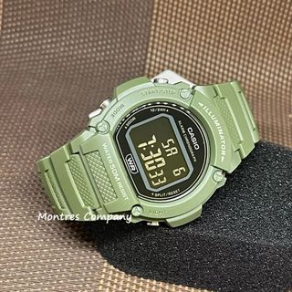 Montres Company 香港註冊公司(32年老店) CASIO 卡西歐 W219 W219HC W-219 W-219HC W-219HC-3 W-219HC-3B 七年電池壽命 黑綠色 有現貨 最快可以即日交收64210291277953110