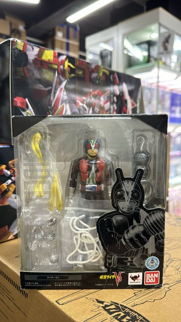 Sold (N)開封品 Bandai s.h.figuarts Shf Masked Rider Riderman V3 假面騎士 幪面超人 ...