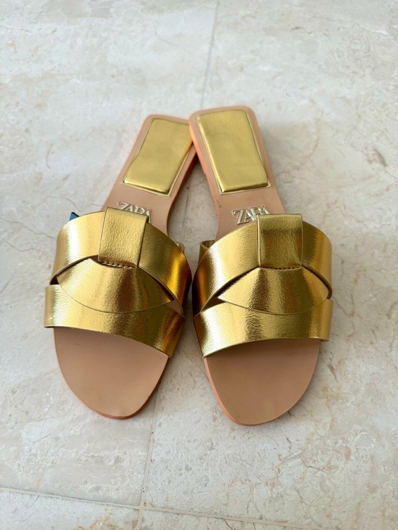 Zara gold slides online