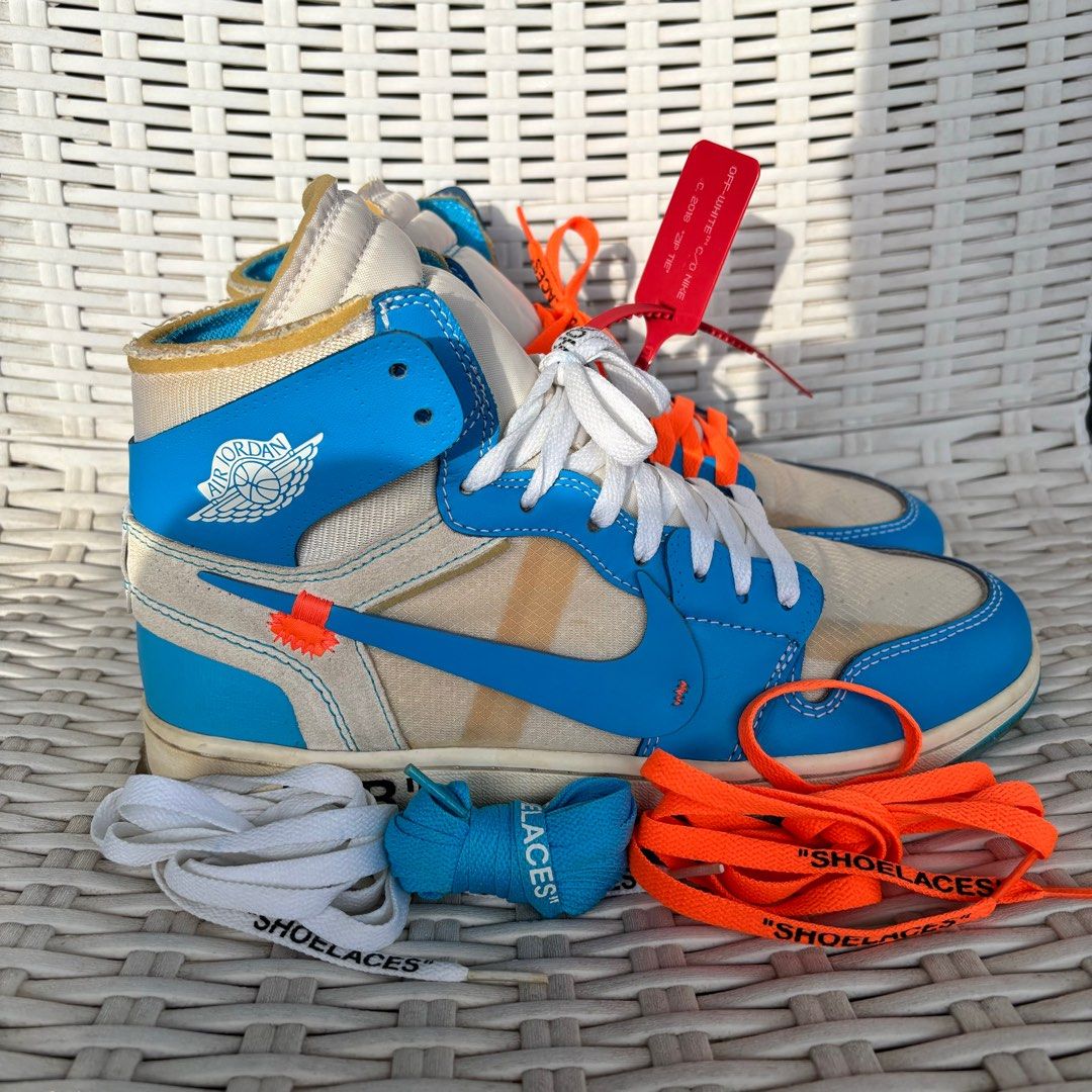 Off white jordan 1 unc shoelaces clearance