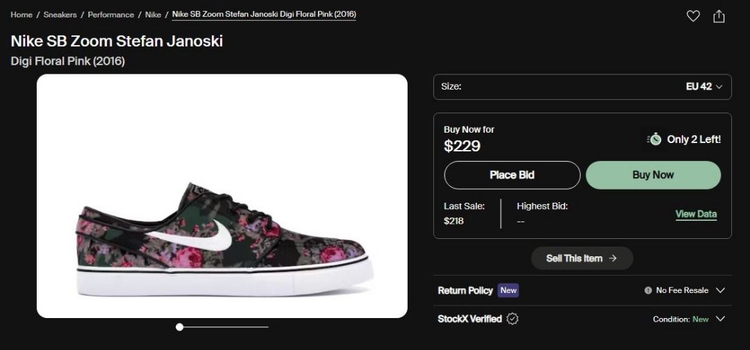 Nike SB Stefan Janoski Zoom 2016 Digi Floral Pink Men s Fashion Footwear Sneakers on Carousell