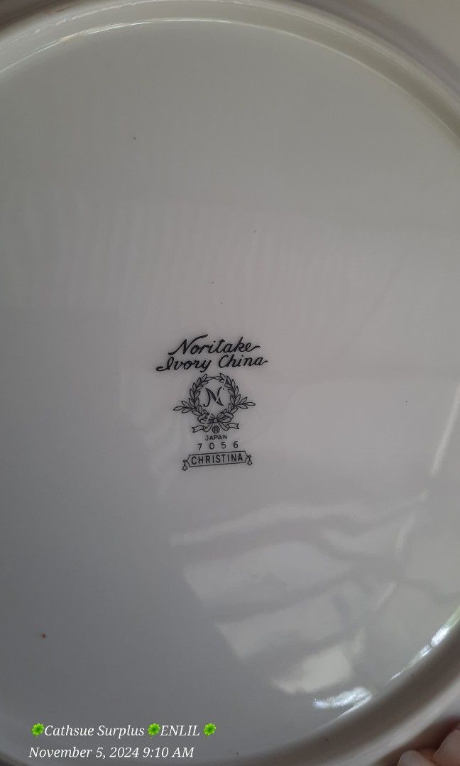 Noritake dinner plate set (Category: Dinnerware & Cutlery) located in Tagum. Submitted by cathsuesurplus (Listing ID 1334766747, Image 2). Description: noritake plate 10.5inches 6pcs mine 3800.