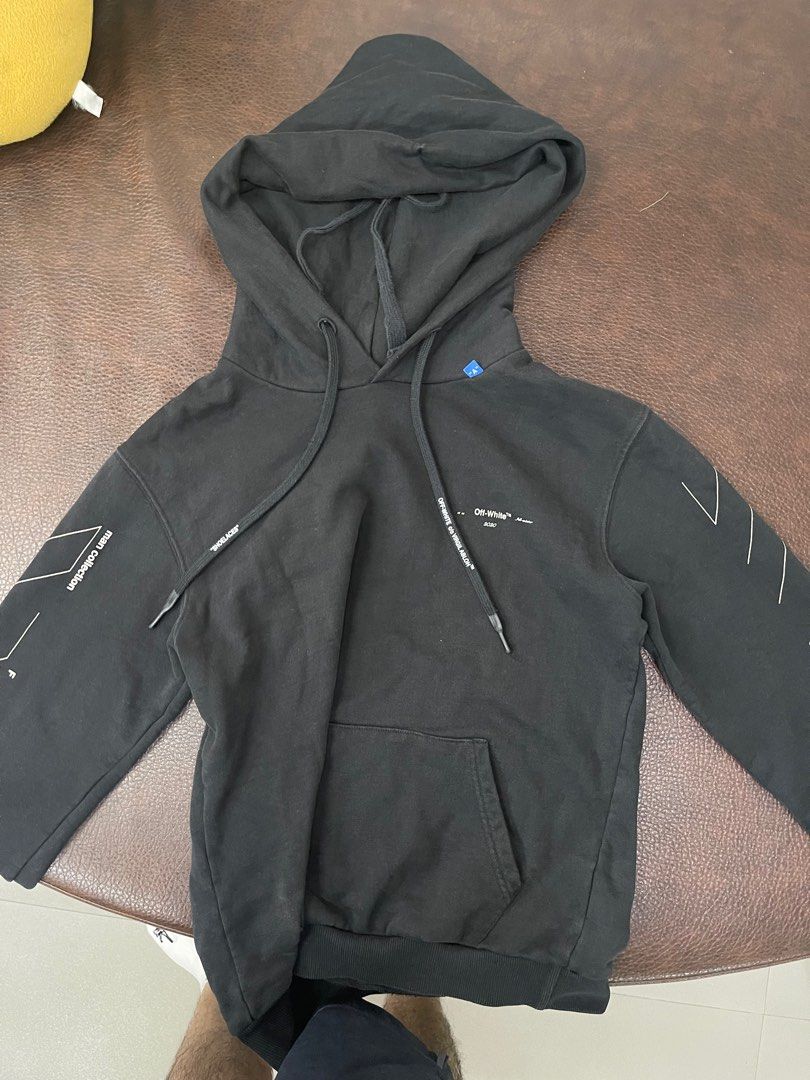 Off white unfinished hoodie new arrivals