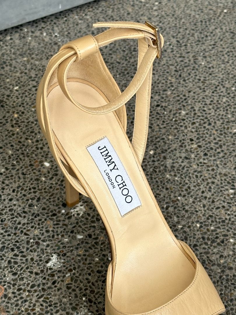 Original Jimmy Choo Kayden Patent Platform Sandals