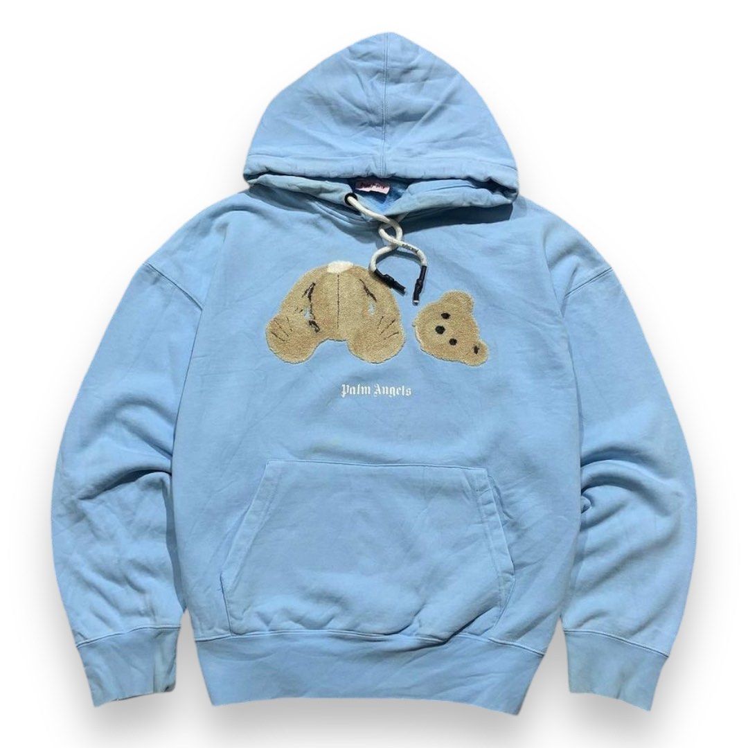 Teddy Bear Hoodie Palm Angels Pullover Babyblau Light Blue Palm
