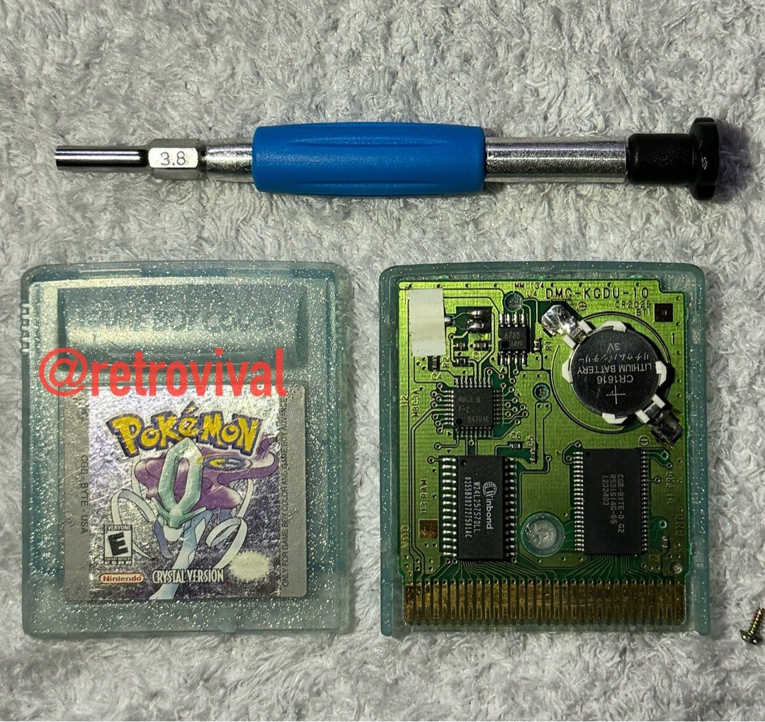 Pokemon Crystal Version gameboy cartridge- USA version #08 (Category: Nintendo) located in Bacarra. Submitted by retrovival (Listing ID 1334897741, Image 3). Description: 🔖 Pokemon Crystal Version gameboy cartridge- USA version #08 ✅ Pokemon Crystal Version gameboy cartridge- USA version #08 ✅Replaced battery 🔋 ✅Clean label ✅Tested with existing Saved game data ✅comes with Free cartridge case and Repro Case ✅sold as is ✅Shipping Via LBC or JnT 