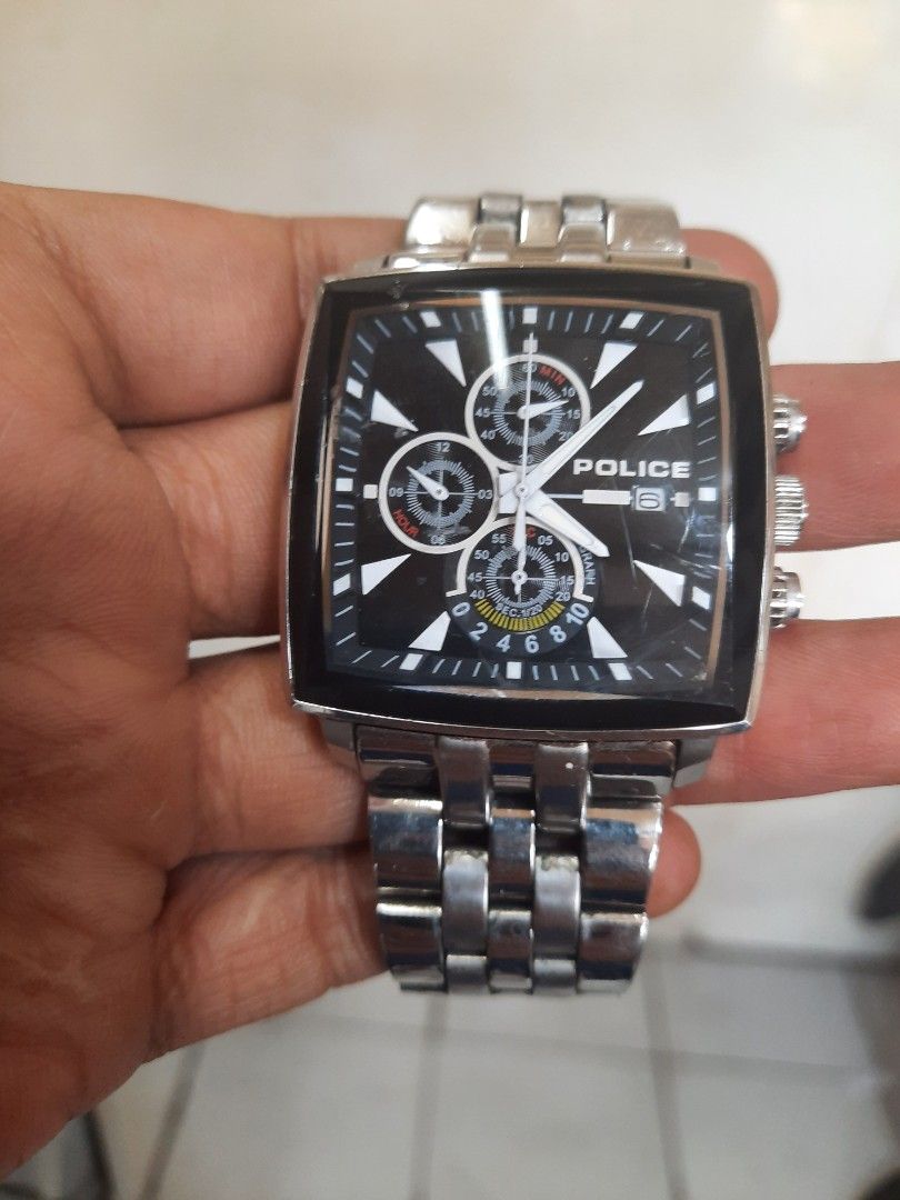 POLICE 11401J Chronograph All Stainless Steel Watch ORIGINAL Barang Mewah Jam Tangan di Carousell