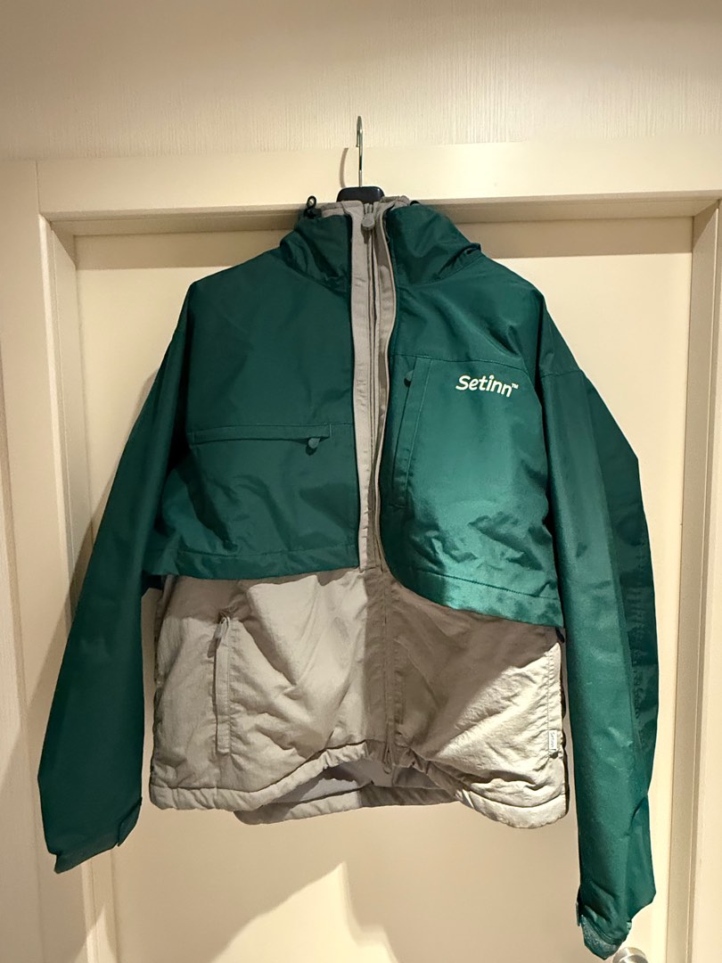 Setinn 3way Court Jacket (green x gray), 男裝, 外套及戶外