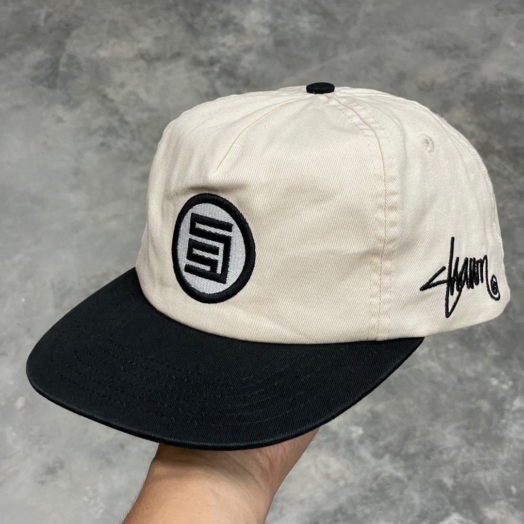 公式 Shawn Stussy S Sdouble Cap Snapback White Off Dot S S-Double 帽子