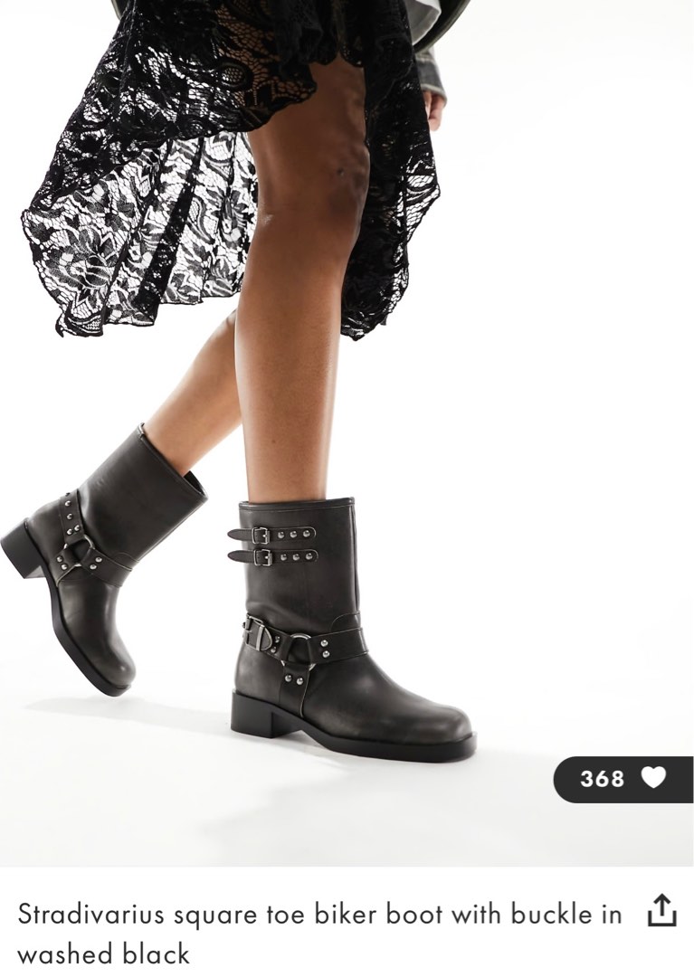 Stradivarius biker boots store