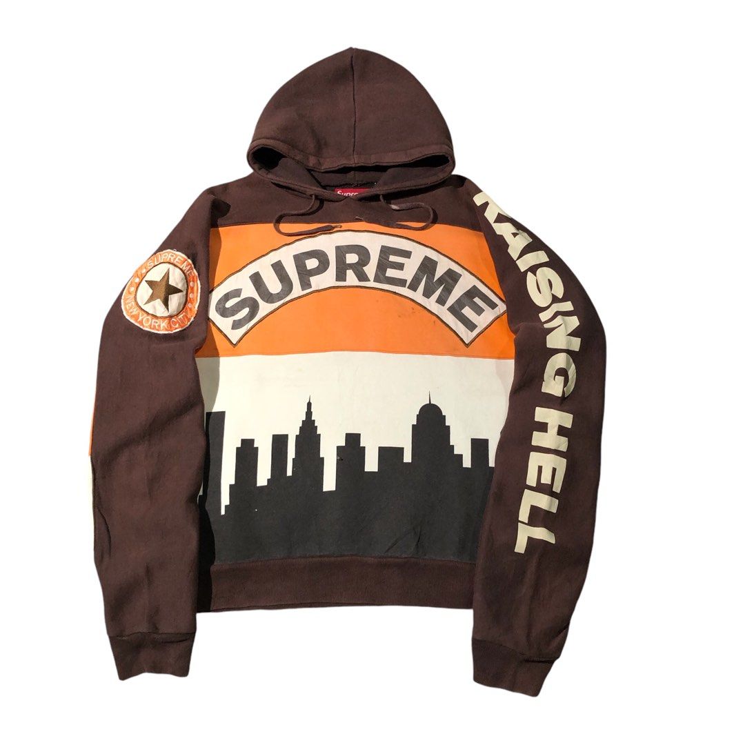 Supreme raising hell hoodie Fesyen Pria Pakaian Atasan di Carousell