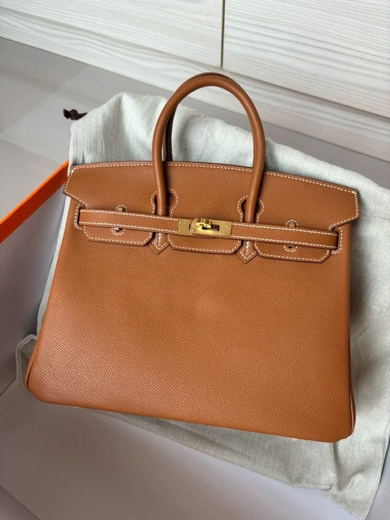 Tas Hermes Birkin 25 cm Gold Epsom Leather Handmade Barang Mewah Tas Dompet di Carousell