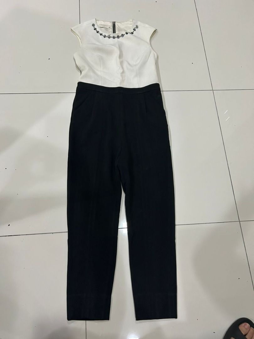 Ted baker black and white jumpsuit clearance