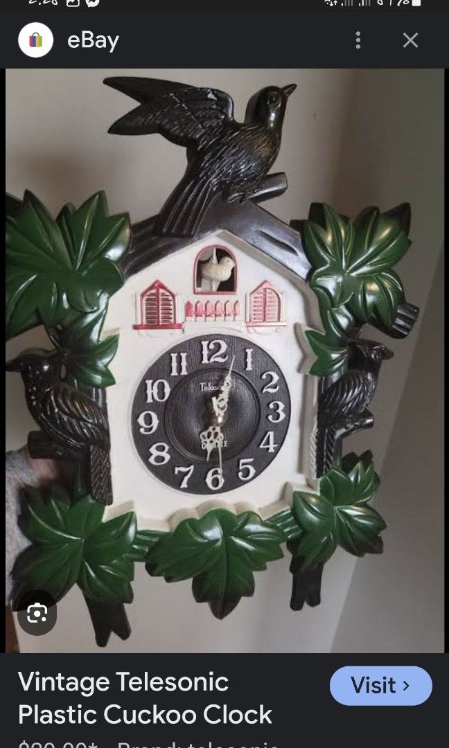 Telesonic Cuckoo Clock (Japan Rare Find) (Category: Clocks) located in Bulacan. Submitted by ourdailyfinds (Listing ID 1334729058, Image 1). Description: 🕰️ Telesonic Cuckoo Clock – Brand New 🕰️ Bring a touch of vintage elegance into your space with this authentic Telesonic Cuckoo Clock! Known for their precision and charm, Telesonic clocks blend functionality with timeless design. ✨ Features: Brand New and ready to enhance any room Classic cuc