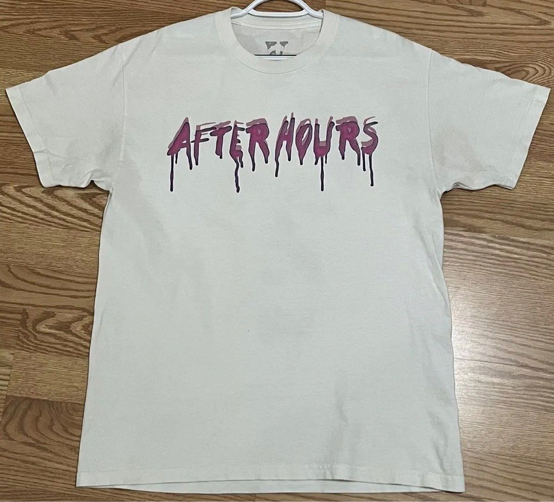The Weeknd x Vlone After Hours Acid Drip Tee Authentic Men s Fashion Tops Sets Tshirts Polo Shirts on Carousell
