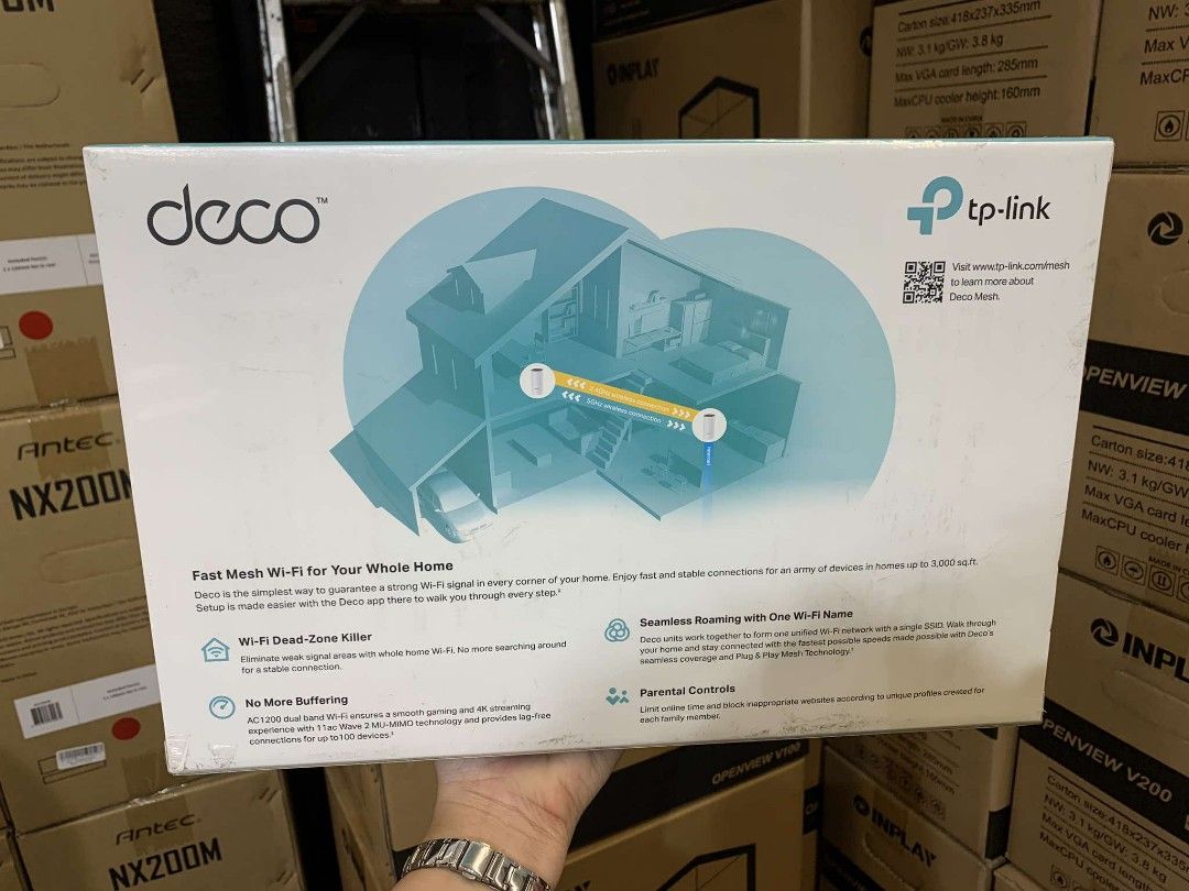 TP-Link Deco E4 AC1200 Whole Home Mesh WiFi System 2PACK (Category: Networking) located in Makati City. Submitted by slaccessoriesshop (Listing ID 1334736211, Image 2). Description: TP-Link Deco E4 AC1200 Whole Home Mesh WiFi System 2PACK 💥 ELECTRONICS, COMPUTER ACCESSORIES AND APPLIANCES 💥 All Items - Original / Brand New / Sealed We issue SALES INVOICE With WARRANTY RECEIPT With TECHNICAL SUPPORT Accepting BULK ORDERS We are OPEN EVERYDAY ! S