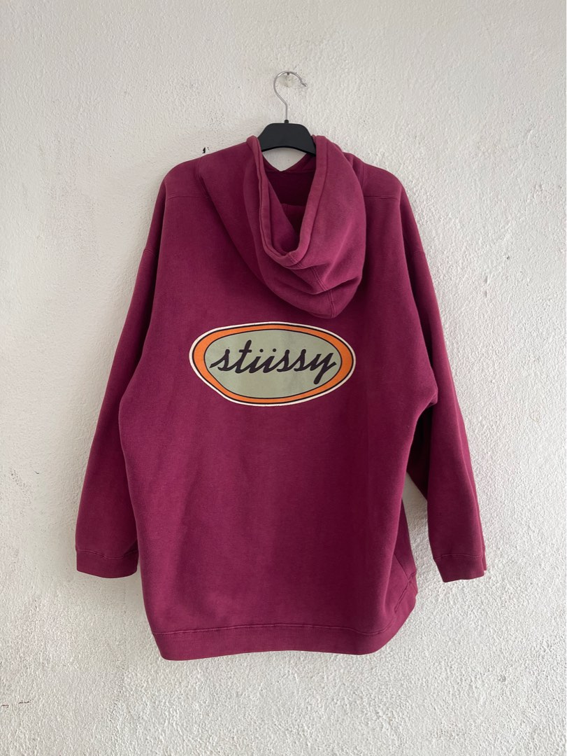 Vintage Stussy Oval Hoodie Men s Fashion Tops Sets Hoodies on Carousell