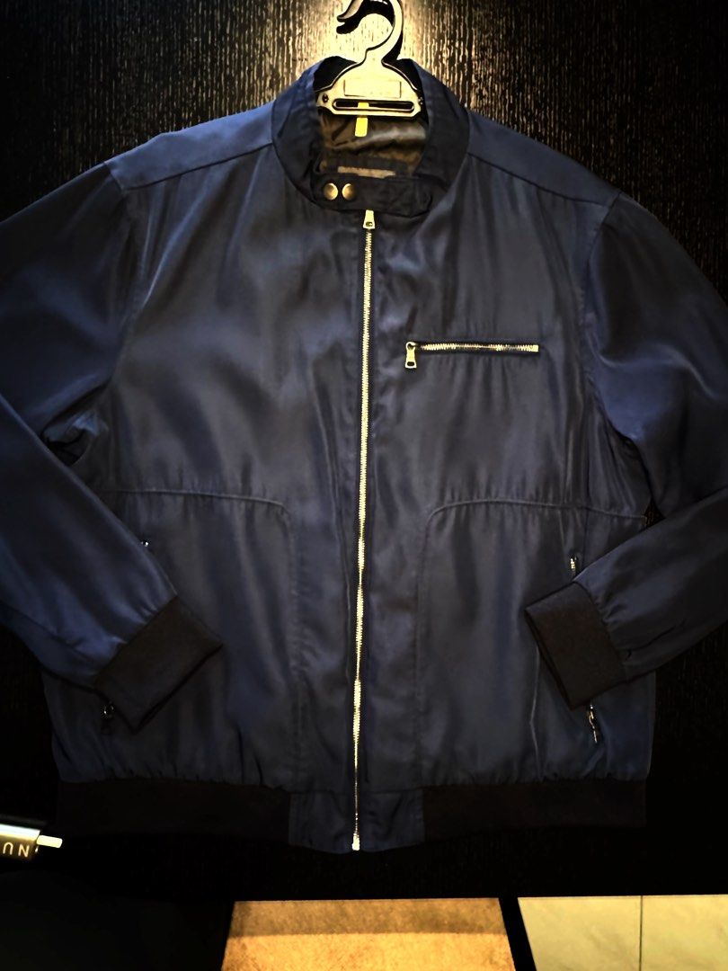 XXL Marks Spencer M S Men s Jacket in Navy Blue Men s Fashion Coats Jackets and Outerwear on Carousell
