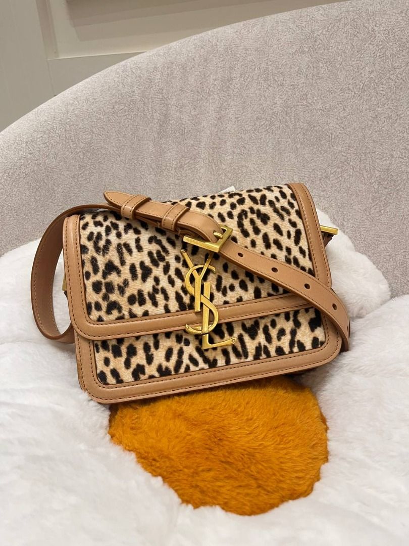 YSL SAINT LAURENT CALFSKIN LEATHER WITH LEOPARD HAIR PRINT SMALL SOLFERINO CROSSBODY BAG Luxury Bags Wallets on Carousell