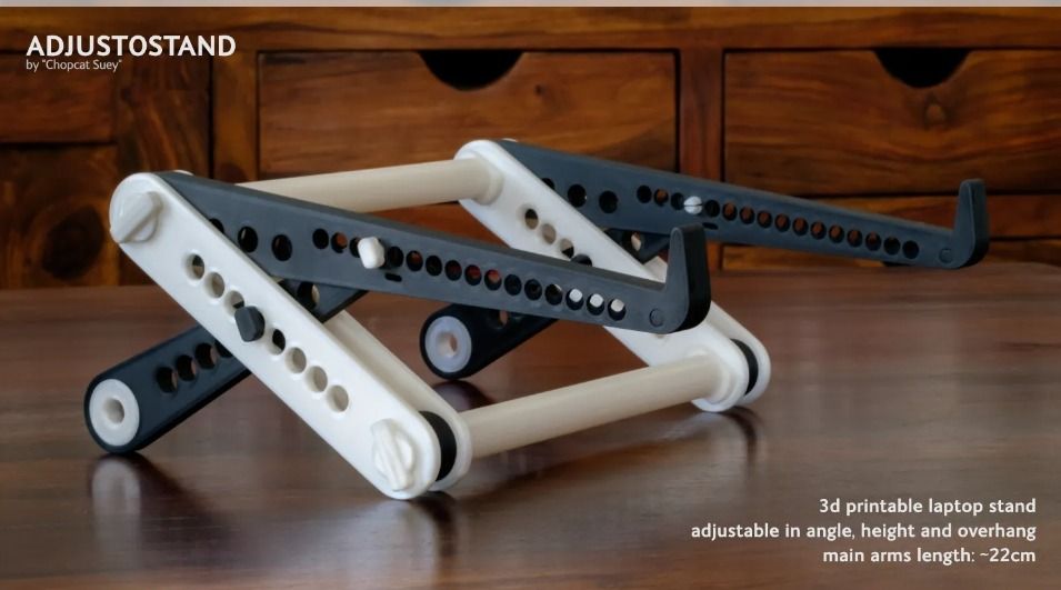 最靈活、多角度的電腦支架 Laptop Stand （分類：其他）位於 Hong Kong。 由 toiletchan 提交（商品編號 1334929549，圖片 1）。簡介： 可選黑色、白色、青藍色、黃色、啡色、灰色、雲石紋色 雙色加$20 雲石紋色 加 $20 10+小時自家打印，人手加工打磨，並加上防滑墊。保証可用！不適合完美主義者。 可放工時間金鐘至美孚地鐵站交收，或買家支付平郵費用 此支架特點： 1. 多角度調較 2. 多個高度調較 尊重版權。圖樣來自： https://www.printables.com/refresh?redirectUrl=%2Fmodel%2F459751-adjustostand-the-highly-adjustable-laptop-stand #3D打印 ==== Translation from Chatgpt ==== Available colors: black, white, teal blue, yellow, brown, gra