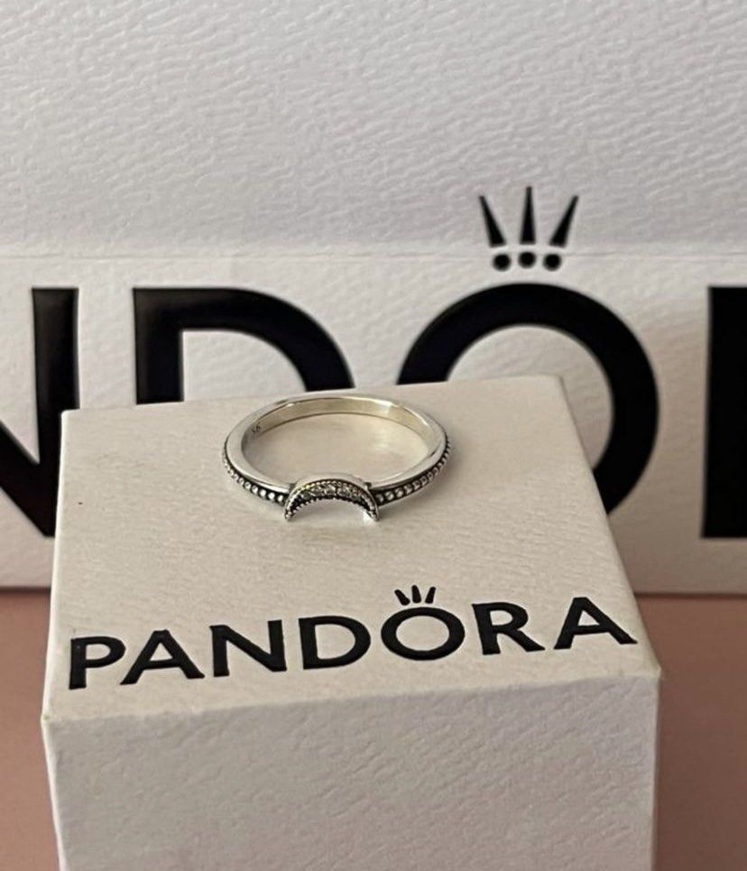 SALE PANDORA CRESCENT MOON BEADED RING Women s Fashion Jewelry Organizers Rings on Carousell